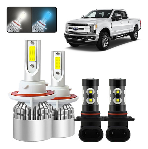 Kit Focos Led 9007 9145 Para Ford F-250 Super Duty 1999-2005