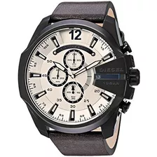 Reloj De Cuero Marron Dz4422 Mega Chief Diesel Para Hombre