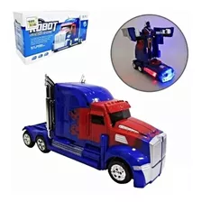 Caminhão Transformers Optimus Prime Pilha Vira Robô Som Lu