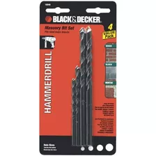 Juego De Brocas De Albañilería De 4 Piezas Black And Decker