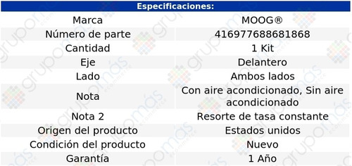 Jgo Resortes Suspensin Del Moog Montego V8 7.5l 75 A 76 Foto 2