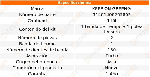 Kit Distribucin Audi Tt Quattro 1.8l 4 Cil Turbo 00/06 Kg Foto 6