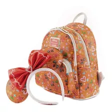 Loungefly Disney Ginger Bread Aop M. Back Color Naranja Oscuro