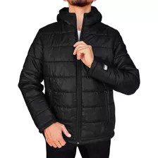 Campera De Abrigo Inflada Hombre Con Capucha Y Bolsillos G6