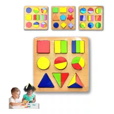 Quebra Cabeça Montessori Formas Geométricas Pedagógico 