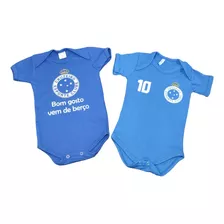 Body Bebe Promoçâo 2 Bori Time De Futebol Cruzeiro Camisa Rn