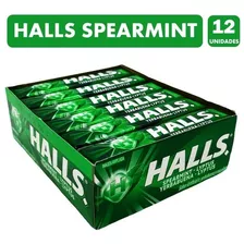 Halls Verde - Sabor Menta Verde Spearmint (caja Con 12 Uni)