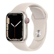 Apple Watch Series 7 (gps + Cellular, 41mm) - Caja De Aluminio Color Blanco Estelar - Correa Deportiva Blanco Estelar