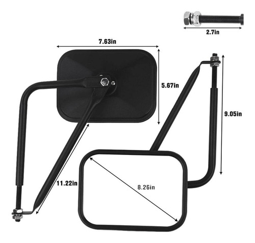 Espejos Retrovisores De Coche, 2 Unidades, Aptos Para Jeep W Foto 5