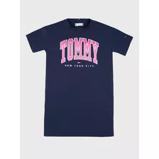 Vestido De Estilo Universitario Azul Niña Tommy Jeans