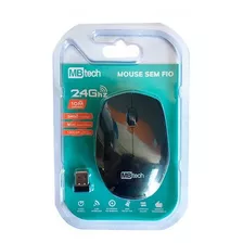 Mouse Sem Fio Wireless 2.4 Ghz C/ 10m De Alçance Preto