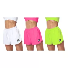 Pack X 3 Short Deportivo Fluor De Mujer Running Atletismo G6