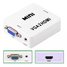 Conversor Vga A Hdmi Convertidor De Con Audio Adaptador