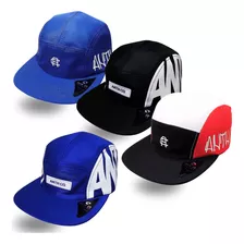 Bone Five Panel Aba Reta Streetwear Fitão Kit Atacado 4 Pças