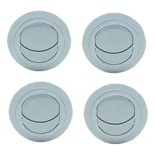 4pcs Difusor Ar Condicionado Universal 60mm Com Anel - Cinza