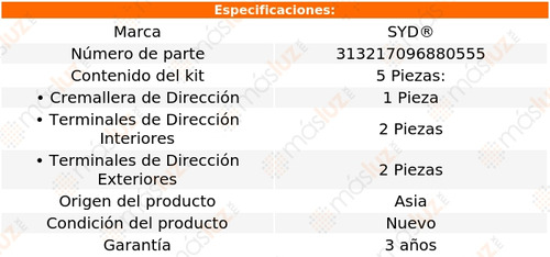 Cremallera Bieletas Y Terminales Rabbit Pickup 1980/1983 Syd Foto 2