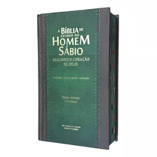 Bíblia De Estudo Do Homem Sábio Letra Gigante Com Harpa Cristã Capa Dura Bordô E Verde Com Índice