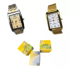 Reloj Hombre Salco Japan Quartz Análogo Luxe Acero + Estuche