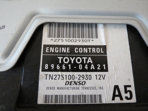  05 2005 Toyota Tacoma 4x2 2.7l At Engine Control Uni Ccp Foto 2
