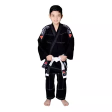 Kimono Infantil Preto Jiu Jitsu Judo Reforçado+faixa Gratis!