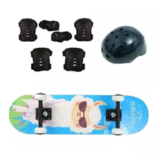 Skateboard Radical + Kit Proteção Lhama - Bel Fix