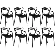 Kit 8 Cadeiras Allegra - Preto
