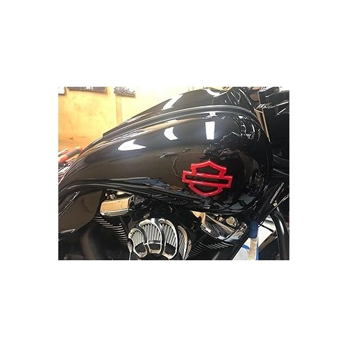 Emblema Harley Davidson Para Tanque Gasolina Rojo/negro Foto 4