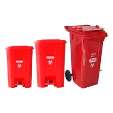 Contenedor De Basura Rojo 120 L Para Restobar Y Residencias