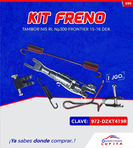 Kit Freno Tambor Nissan Np300 Frontier 15-19 Derecho Foto 5