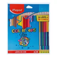 Lápis De Cor Maped Color'peps Star 24+6duo 30 Cores