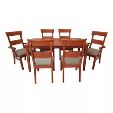 Comedor Tiffany, 4 Sillas Burdeos Y 2 Sillones Burdeos