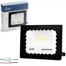 Kit 3 Refletor Led Holofote Mini 50w Bivolt Prova D'água Cor Da Luz Branco Frio Lumi