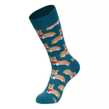 Media Estampada Happy Socks - Perro Corgi