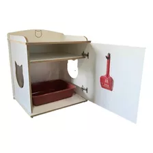 Mueble Baño Para Gatos Madera Con Litera Y Palita 50x45x60