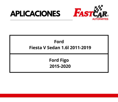 2 Amortiguador Delanteros Ford Fiesta V Sedan 1.6l 2011-2019 Foto 2