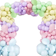 Balões Kit Arco Desconstruído Candy Colors + Fita