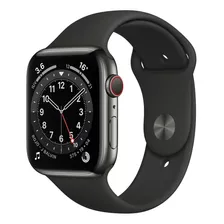 Apple Watch Series 6 (gps+cellular) - Caja De Acero Inoxidable Grafito De 44 Mm - Correa Deportiva Negro