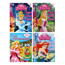 Kit 4 Revistas Princesas Disney 