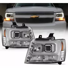 Faros Led Chevy Avalanche 2007-08 09-10 2011 2012 2013 Cromo