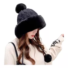 Gorro De Lana Jersey De Bola De Piel De Otoño Invierno