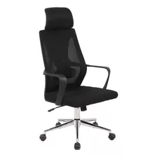 Silla De Oficina Negra Mesh Sillón Escritorio Pc Giratorio