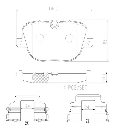 Balatas Ceramicas Tra Land Rover Range Rover 12 Brembo Foto 2