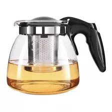 Chaleira De Vidro 900ml Com Infusor Inox Cor Preto