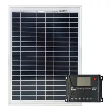 Kit Painel Placa Solar Controlador Solar Regulador 20w 