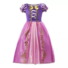 Vestido Fantasia Princesas Promoção Infantil Rapunzel