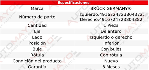 1/ Horquilla Delantera Inferior Bruck H100 L4 2.4l 2007-2012 Foto 2