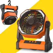 Ventilador Led De Camping Con Luz, 20000 Mah Recargable Con