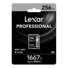 Memoria Sd Lexar Professional Sdxc Uhs-ii 256gb 1667x 250mbs