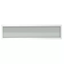 Plafon Sobrepor 75cm Alum. Vidro Fosco 2x20w Fluor. Branco