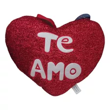 Corazón Te Amo Brillante Enamorados Peluche Almohadon